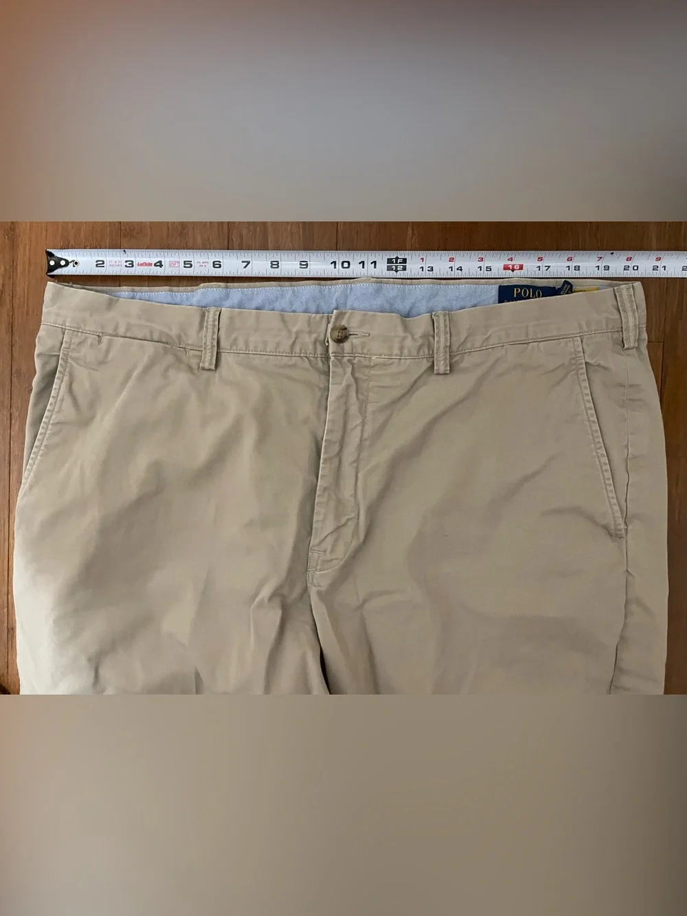 Polo Ralph Lauren Pants 40 x 32/30 Khaki Chino Beige Fl2 Classic Straight Leg